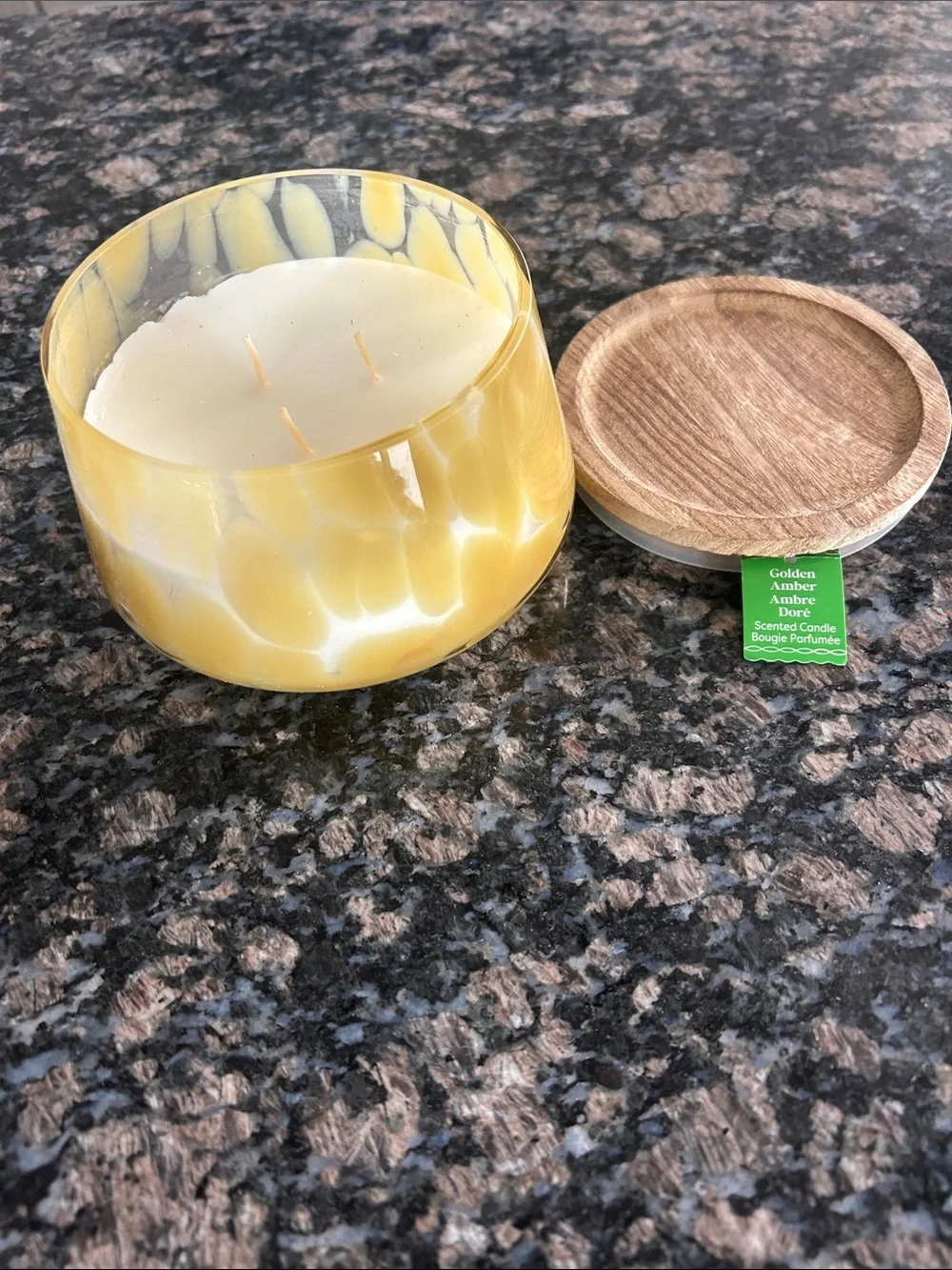 ASHLAND 3WICK SCENTED CANDLE GOLDEN AMBER  13.5OZ NWT